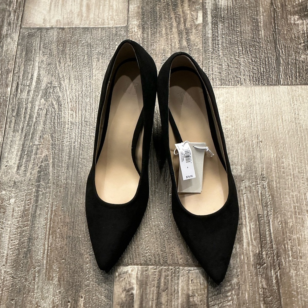 GAP Classic Faux Suede Black Pointed-Toe Women's Pump Size 8 - Picture 12 of 12